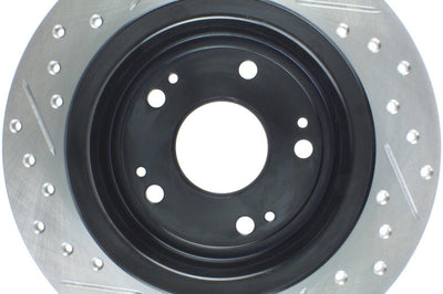 Stoptech StopTech 09-10 Acura TSX / 08-10 Honda Accord Coupe/05-10 Sedan Left Rear Slotted & Drilled Rotor - Brakes