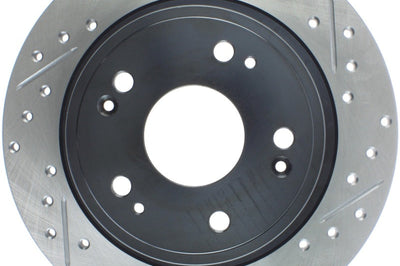 Stoptech StopTech 09-10 Acura TSX / 08-10 Honda Accord Coupe/05-10 Sedan Left Rear Slotted & Drilled Rotor - Brakes