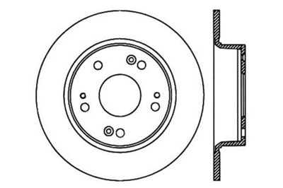 Stoptech StopTech 09-10 Acura TSX / 08-10 Honda Accord Coupe/05-10 Sedan Right Rear Slotted & Drilled Rotor - Brakes