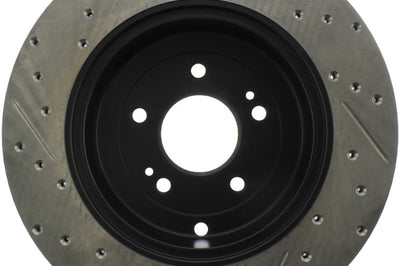 Stoptech StopTech 10 Hyundai Genesis Coupe w/ Factory Brembo Slotted & Drilled Left Rear Rotor - Brakes Rotors Pads