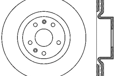 Stoptech StopTech 10 Hyundai Genesis Coupe w/ Factory Brembo Slotted & Drilled Left Front Rotor - Brakes Rotors Pads