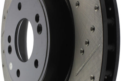 Stoptech StopTech 10 Hyundai Genesis Coupe w/ Factory Brembo Slotted & Drilled Left Front Rotor - Brakes Rotors Pads