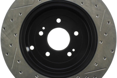 Stoptech StopTech 10 Hyundai Genesis Coupe w/ Factory Brembo Slotted & Drilled Right Rear Rotor - Brakes Rotors Pads