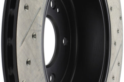 Stoptech StopTech 10 Hyundai Genesis Coupe w/ Factory Brembo Slotted & Drilled Right Rear Rotor - Brakes Rotors Pads