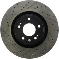 Stoptech StopTech 10 Hyundai Genesis Coupe w/ Factory Brembo Slotted & Drilled Right Front Rotor - Brakes Rotors Pads