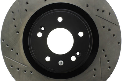 Stoptech StopTech 10 Hyundai Genesis Coupe w/ Factory Brembo Slotted & Drilled Right Front Rotor - Brakes Rotors Pads