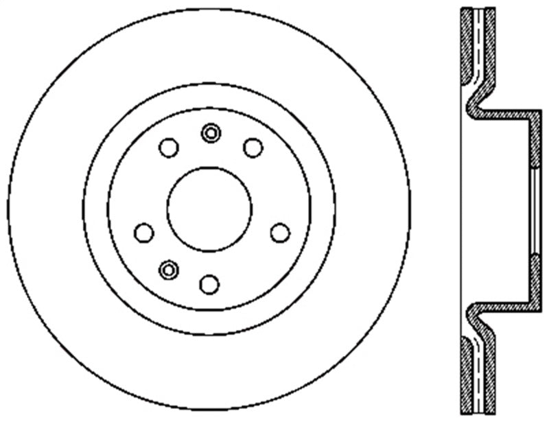 Stoptech StopTech 10 Hyundai Genesis Coupe w/ Factory Brembo Slotted & Drilled Right Front Rotor - Brakes Rotors Pads