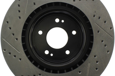 Stoptech StopTech 10 Hyundai Genesis Coupe w/ Factory Brembo Slotted & Drilled Left Front Rotor - Brakes Rotors Pads