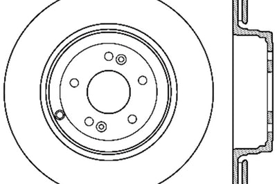 Stoptech StopTech 10 Hyundai Genesis Coupe w/ Factory Brembo Slotted & Drilled Left Rear Rotor - Brakes Rotors Pads