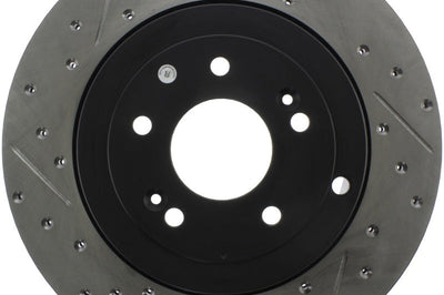 Stoptech StopTech 10 Hyundai Genesis Coupe w/ Factory Brembo Slotted & Drilled Right Rear Rotor - Brakes Rotors Pads