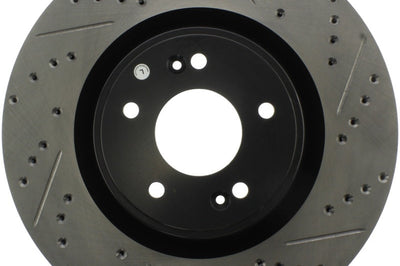Stoptech StopTech 10 Hyundai Genesis Coupe w/ Factory Brembo Slotted & Drilled Left Front Rotor - Brakes Rotors Pads