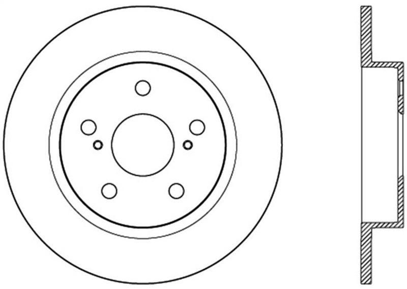 Stoptech StopTech 11-13 Scion tC Rear Slotted Right Sport Brake Rotor - Brakes Rotors & Pads