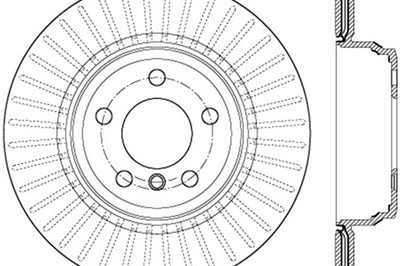Stoptech StopTech 12-16 BMW 335i Slotted & Drilled Rear Left Rotor - Brakes Rotors Pads