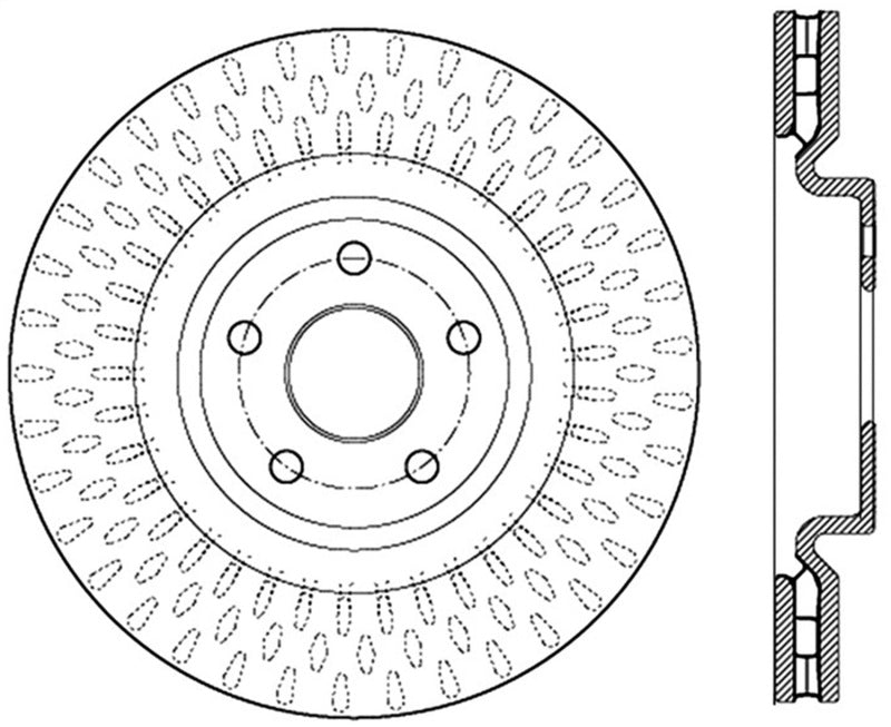 Stoptech StopTech 12-18 Jeep Grand Cherokee SRT8 (380mm Front Disc) Left Slotted Sport Brake Rotor - Brakes Rotors &