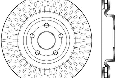 Stoptech StopTech 12-18 Jeep Grand Cherokee SRT8 (380mm Front Disc) Left Slotted Sport Brake Rotor - Brakes Rotors &