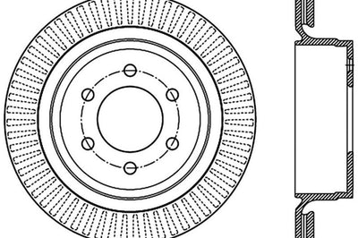 Stoptech StopTech 12-19 Ford F-150 (w/Manual Parking Brake) Slotted Sport Brake Rotor - Brakes Rotors & Pads
