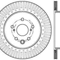 Stoptech StopTech 13-14 Lexus GS300/350/400/430 Slotted Sport Rear Right Brake Rotor - Brakes Rotors & Pads