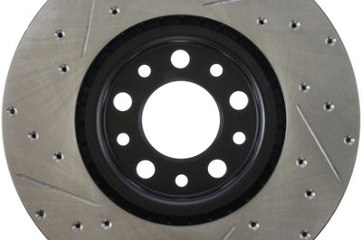 Stoptech StopTech 13 + Dodge Dart Performance Slotted & Drilled Front Left Rotor - Brakes Rotors Pads