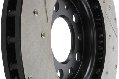 Stoptech StopTech 13 + Dodge Dart Performance Slotted & Drilled Front Left Rotor - Brakes Rotors Pads