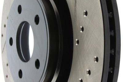 Stoptech StopTech 14 + Ford Focus ST w/ 335mm Brakes Front Left Slotted & Drilled Rotor - Rotors Pads