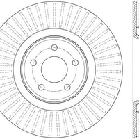 Stoptech StopTech 14 + Ford Focus ST w/ 335mm Brakes Front Right Slotted & Drilled Rotor - Rotors Pads