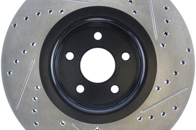 Stoptech StopTech 14 + Ford Focus ST w/ 335mm Brakes Front Right Slotted & Drilled Rotor - Rotors Pads