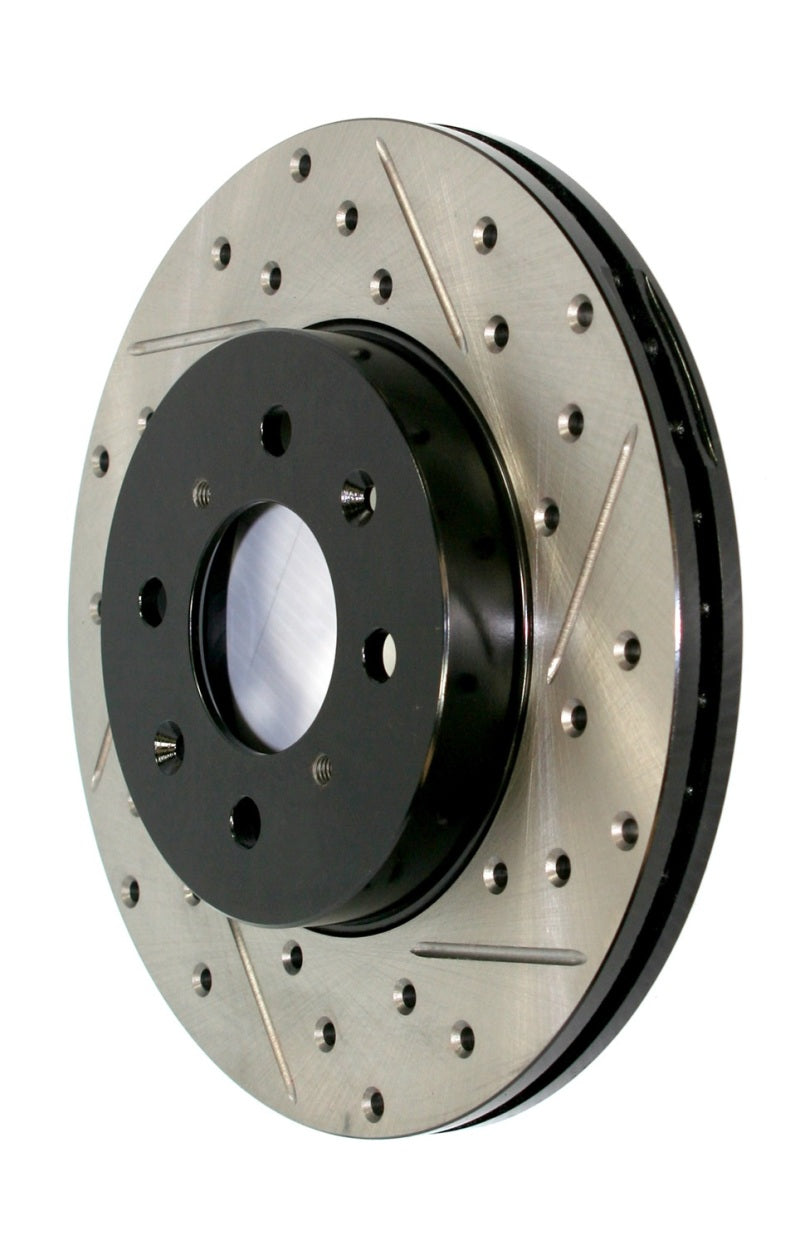 Stoptech StopTech 15-19 Subaru WRX (Excl. Eyesight Technology) Rear Right Sport Drilled & Slotted Rotor - Brakes Rotors