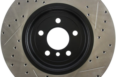 Stoptech StopTech 2011-2013 BMW 535i / 2012-2016 640i Slotted & Drilled Front Right Brake Rotor - Brakes Rotors Pads