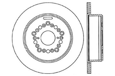 Stoptech StopTech 5/93-98 Toyota Supra (Exc Turbo) Drilled Left Rear Rotor - Brakes Rotors & Pads