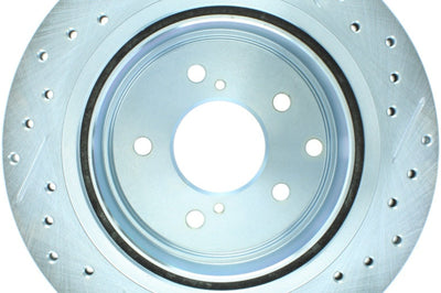 Stoptech StopTech 89-96 Nissan 300ZX Select Sport Slotted & Drilled Right Rear Brake Rotor - Brakes Rotors Pads