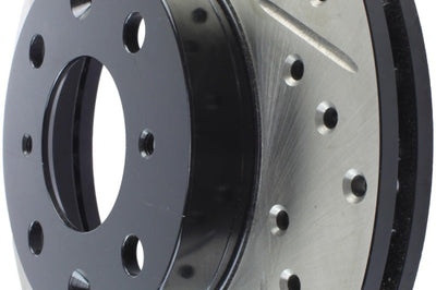 Stoptech StopTech 96-00 Honda Civic DX/HX Coupe/90-00 DX/LX Sedan Slotted & Drilled Right Front Rotor - Brakes Rotors