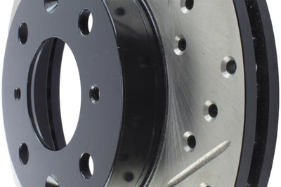 Stoptech StopTech 96-00 Honda Civic DX/HX Coupe/90-00 DX/LX Sedan Slotted & Drilled Left Front Rotor - Brakes Rotors