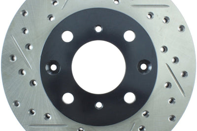 Stoptech StopTech 96-00 Honda Civic DX/HX Coupe/90-00 DX/LX Sedan Slotted & Drilled Right Front Rotor - Brakes Rotors