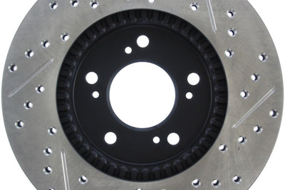 Stoptech StopTech 97-01 Acura Integra Type R / Honda CR-V Slotted & Drilled Right Front Rotor - Brakes Rotors Pads