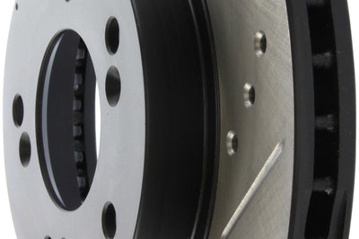 Stoptech StopTech 97-01 Acura Integra Type R / Honda CR-V Slotted & Drilled Left Front Rotor - Brakes Rotors Pads