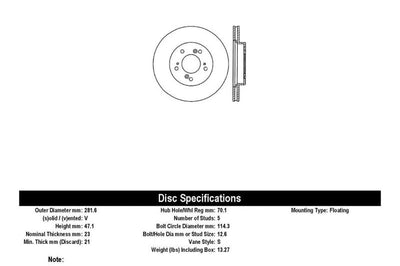 Stoptech StopTech 97-01 Acura Integra Type R / Honda CR-V Slotted & Drilled Left Front Rotor - Brakes Rotors Pads
