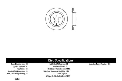 Stoptech StopTech Drilled Sport Brake Rotor - Brakes Rotors & Pads