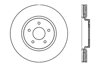 Stoptech StopTech Nissan 370z / Infiniti G37 SportStop Drilled Front Left Rotor - Brakes Rotors & Pads