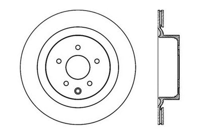 Stoptech StopTech Nissan 370z / Infiniti G37 SportStop Drilled Rear Left Rotor - Brakes Rotors & Pads
