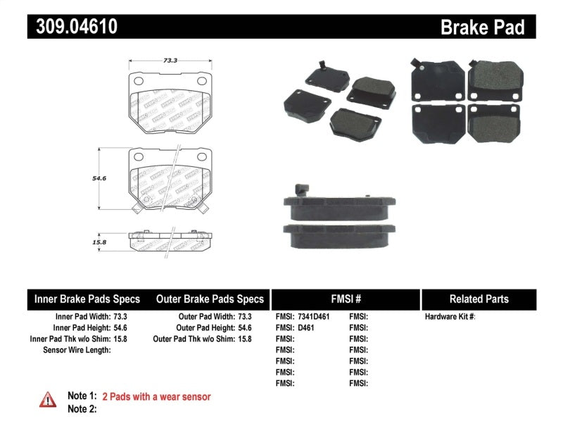 Stoptech StopTech Performance 06-07 WRX Rear Brake Pads - Brakes Rotors &