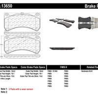 Stoptech StopTech Performance 08-09 Lexus IS F Front Brake Pads - Brakes Rotors &