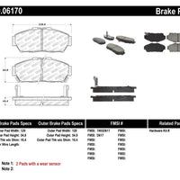 Stoptech StopTech Performance 93-95 Honda Civic Coupe / 94-95 Hatchback/Sedan Front Brake Pads - Brakes Rotors &