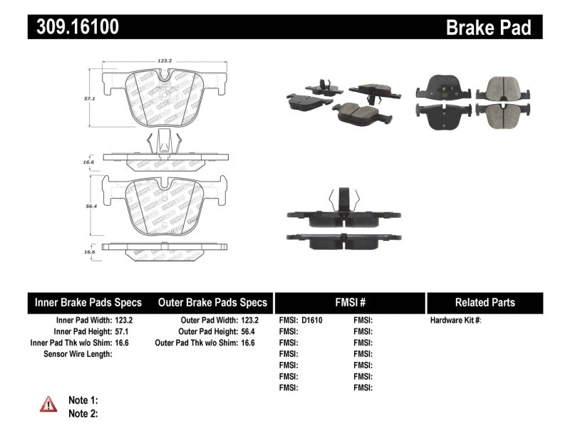 Stoptech StopTech Performance Brake Pads - Brakes Rotors &