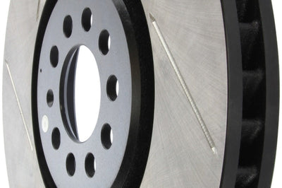 Stoptech StopTech Power Slot 04-06 Audi TT Quattro / 04 VW Golf R32 Right Front Slotted Rotor - Brakes Rotors & Pads