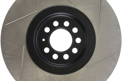 Stoptech StopTech Power Slot 04-06 Audi TT Quattro / 04 VW Golf R32 Right Front Slotted Rotor - Brakes Rotors & Pads