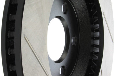 Stoptech StopTech Power Slot 05-10 Mustang GT V8-4.6L Front Left Slotted Rotor - Brakes Rotors & Pads