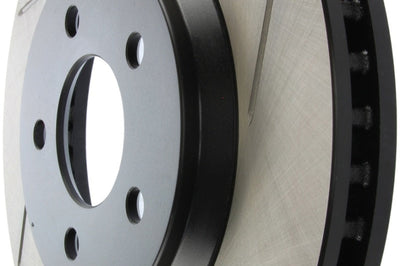 Stoptech StopTech Power Slot 05-10 Mustang GT V8-4.6L Front Left Slotted Rotor - Brakes Rotors & Pads