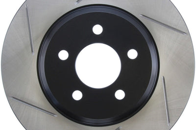 Stoptech StopTech Power Slot 05-10 Mustang GT V8-4.6L Front Right Slotted Rotor - Brakes Rotors & Pads