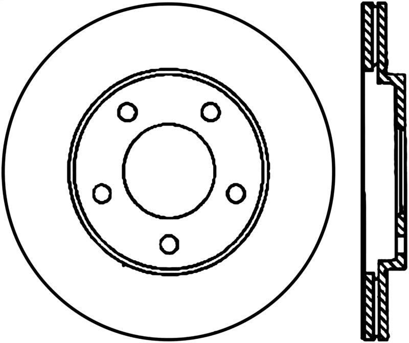 Stoptech StopTech Power Slot 05-10 Mustang V6/4.0L / GT V8-4.6L Rear Right CRYO Rotor - Brakes Rotors & Pads