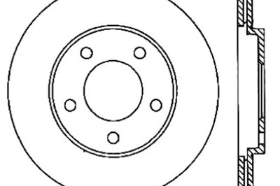Stoptech StopTech Power Slot 05-10 Mustang V6/4.0L / GT V8-4.6L Rear Right Slotted Rotor - Brakes Rotors & Pads